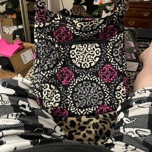 Vera Bradley Black and Pink Shoulder Bag